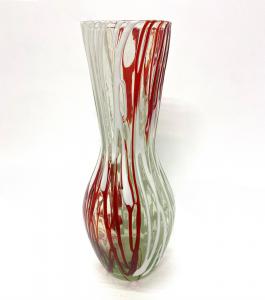 Vaso Murano - Bianco e rosso